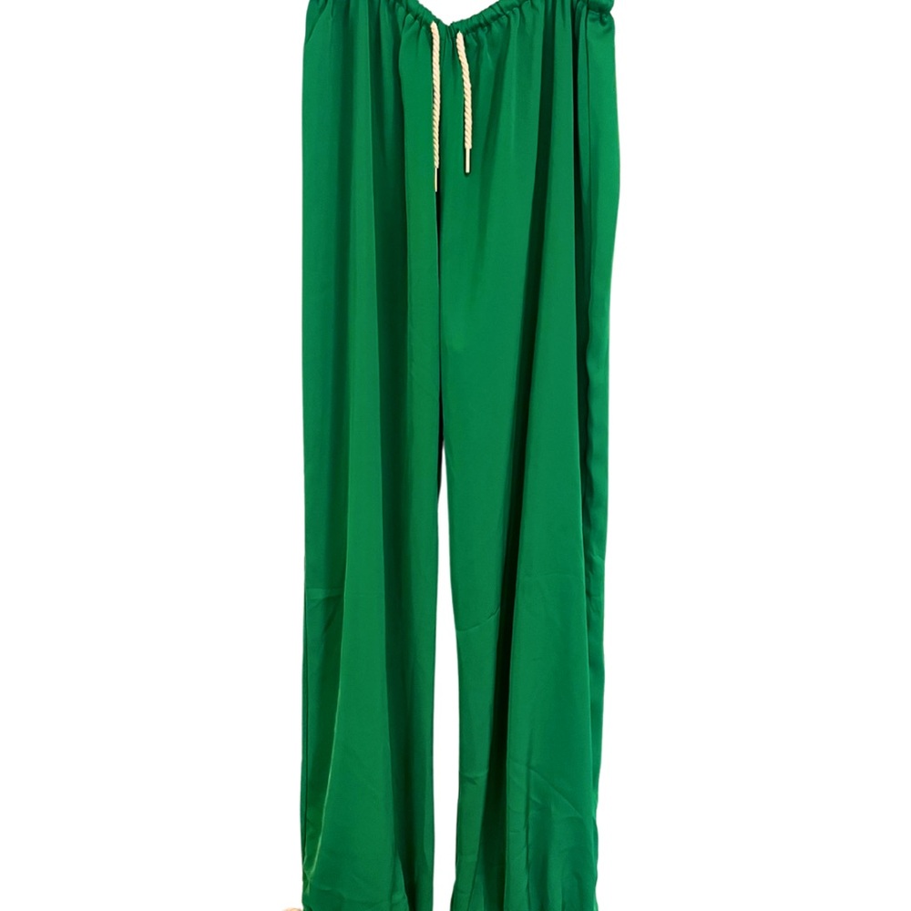 Green Drawstring Pants